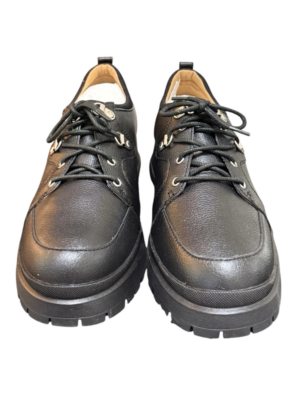 Paolo RIELO-L Black Leather Lace-Up Shoes Men’s Size 8 M